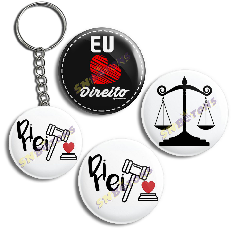 KIT0034 KIT PROFISSOES DIA D EU AMO DIREITO SN BOTONS BOTTONS CHAVEIRO