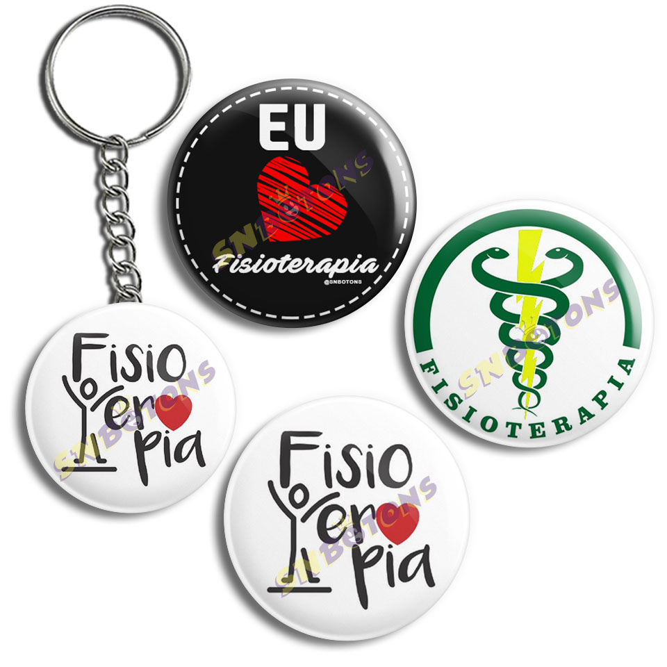 KIT0039 KIT PROFISSOES DIA D EU AMO FISIOTERAPIA SN BOTONS BOTTONS CHAVEIRO