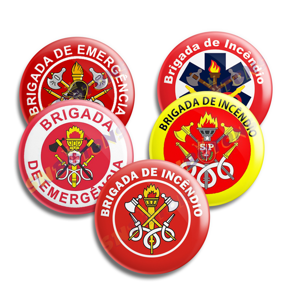 SN BOTONS BOTTONS PERSONALIZADOS BRIGADA DE INCENDIO EMERGENCIA BRIGADISTA