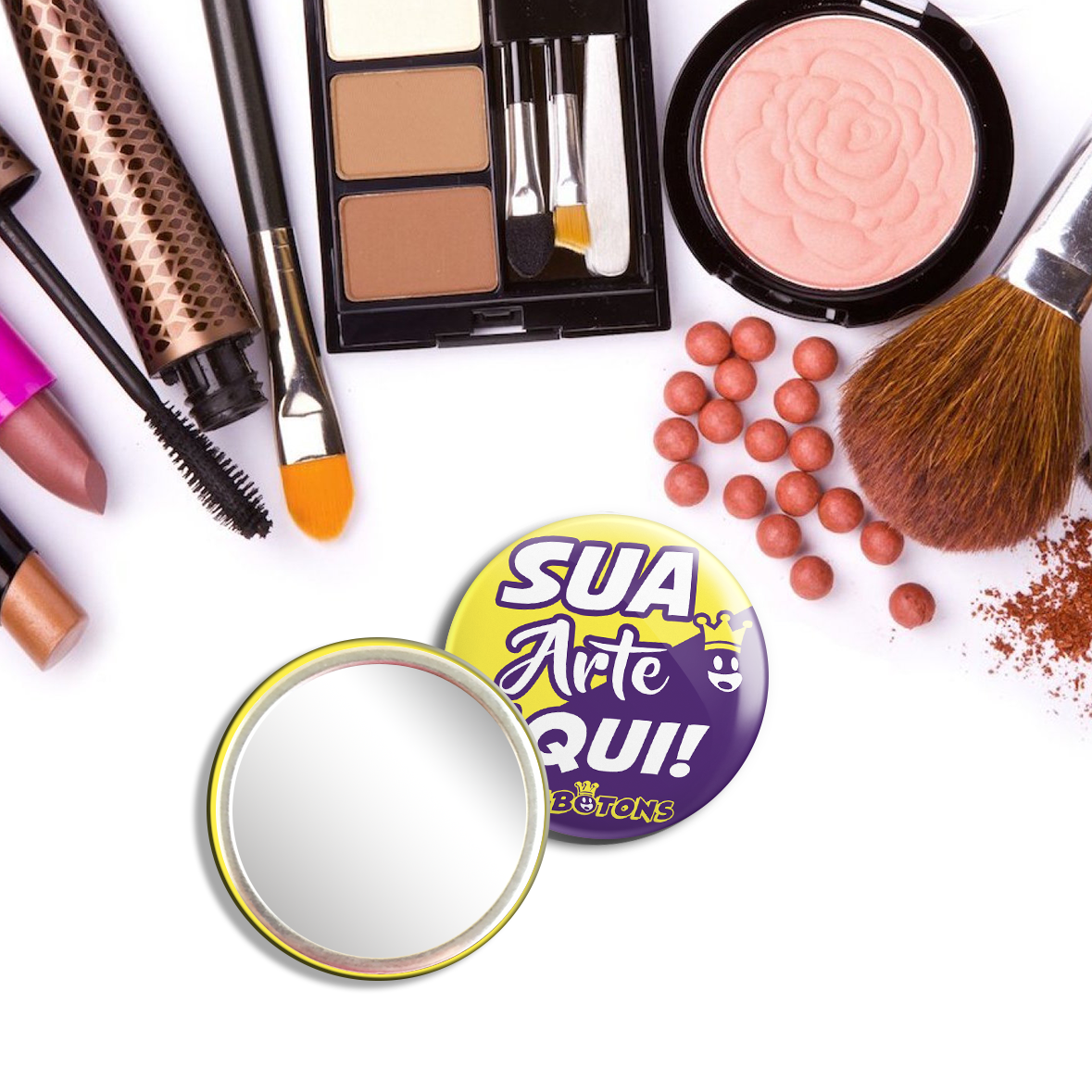 Sua arte aqui espelho efeito