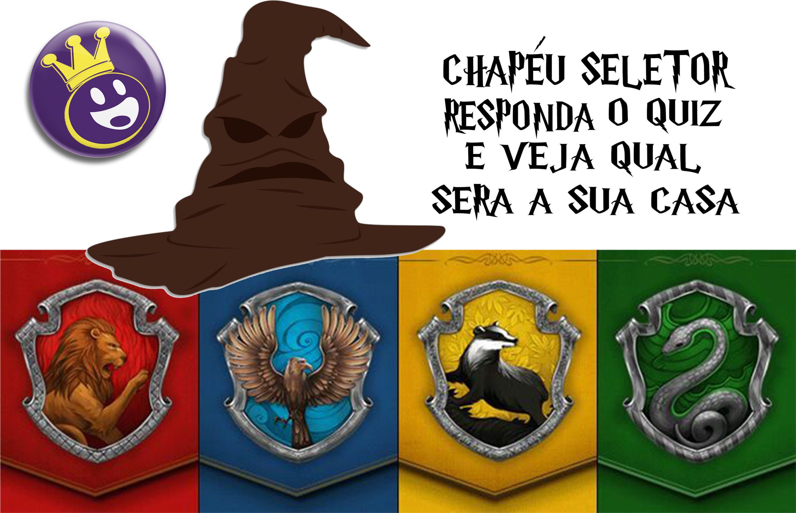 Quiz Harry Potter Chapéu seletor de Hogwarts - SN Botons