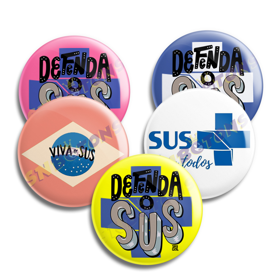 SN BOTONS BOTTONS PERSONALIZADOS Viva Defenda o SUS