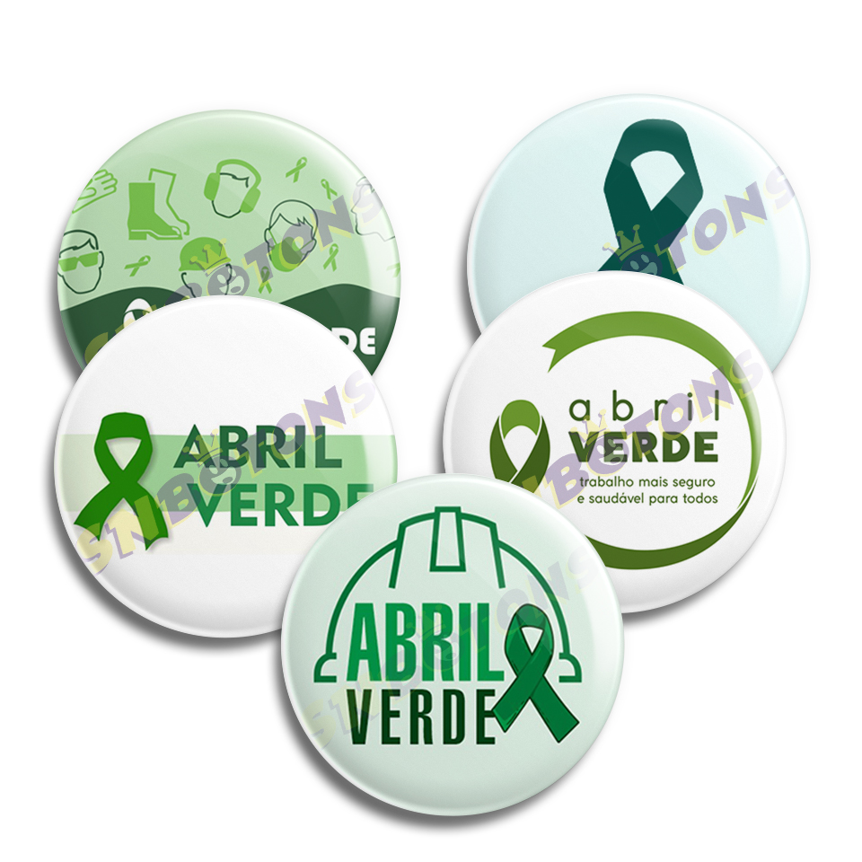 SN BOTONS BOTTONS PERSONALIZADOS Campanhas ConscientizaCAo e Socioeducativas 04 ABRIL VERDE