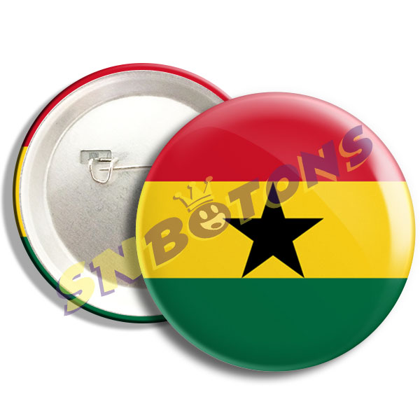 BA0069 SN BOTONS BOTTONS COPA DO MUNDO BANDEIRA Da Gana