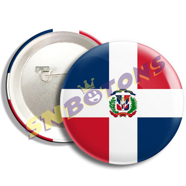 BA0055 SN BOTONS BOTTONS Bandeira da República Dominicana
