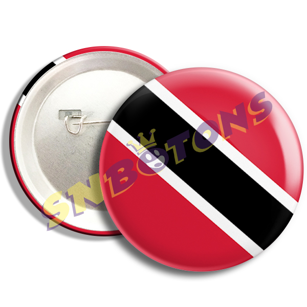 BA0058 SN BOTONS BOTTONS BANDEIRA TRINIDAD E TOBAGO